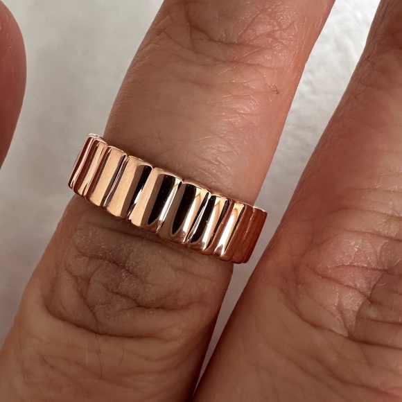 Rose Gold over Sterling Women's Ring - Picture 2 of 6